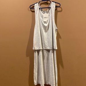 Splendid tank top dress. Ribbed bottom with tank overlay-one piece.Girls size 12